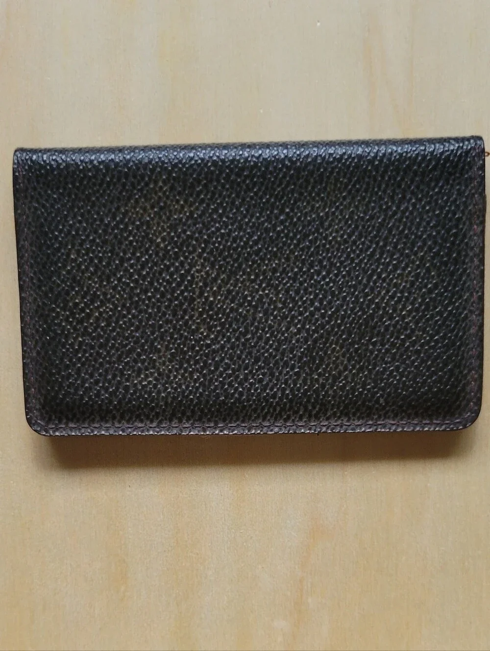 Louis Vuitton Dark Brown Card Holder Tan Interior Bifold LV